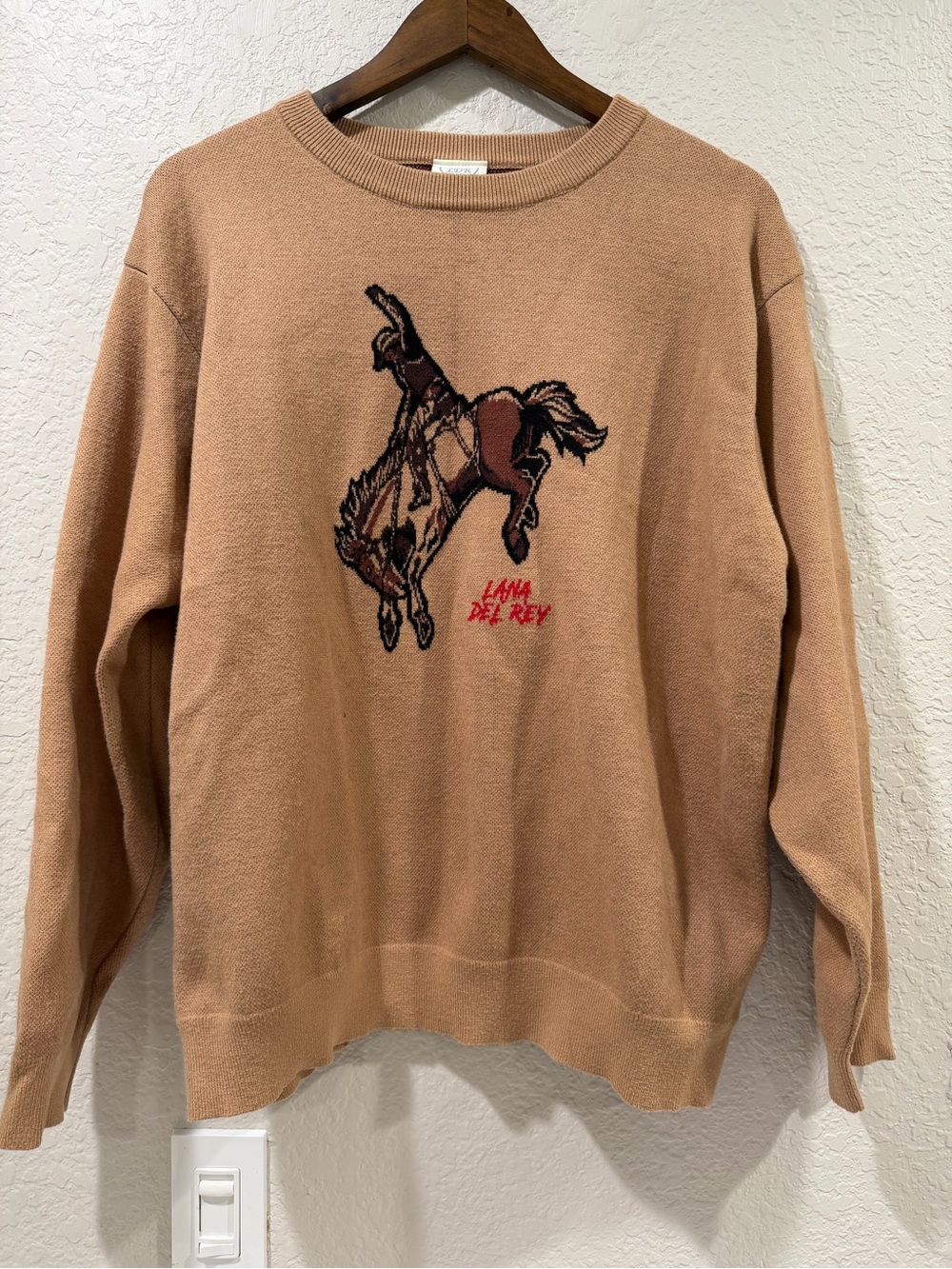 Lana Del Rey 2025 Stagecoach Love Leather Merch Crewneck Pullover Sweatshirt L